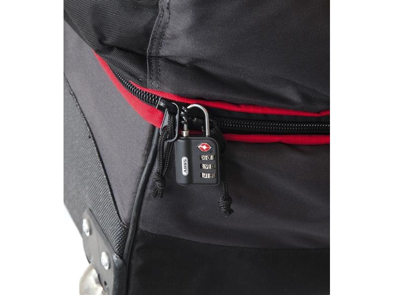 Abus Vorhängeschloss 147TSA/30 B Schwarz Kunststoff Vorhangschloss mit einstellbarem Zahlencode