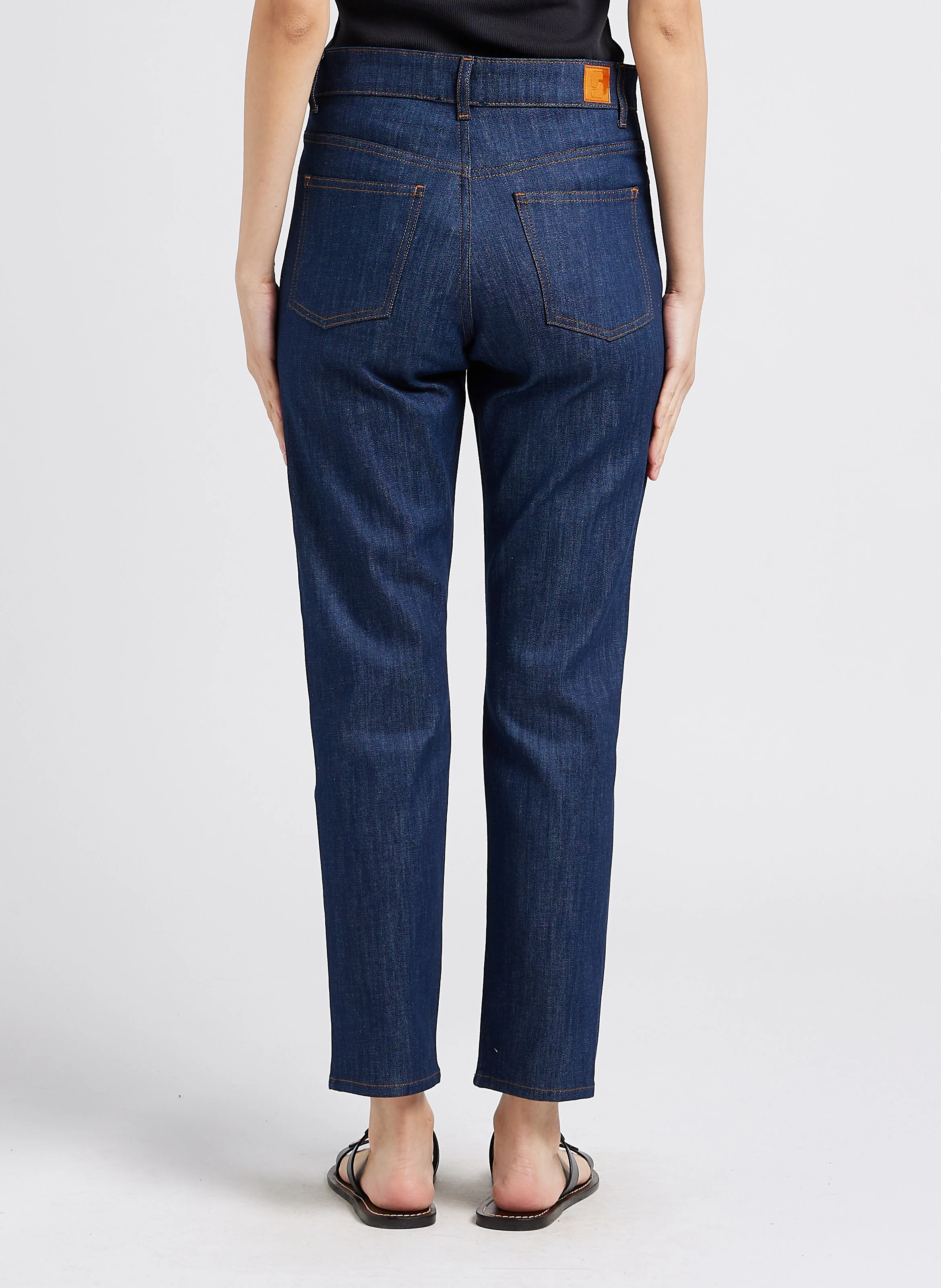 BARNEY - Jean girlfriend en coton | Bleu