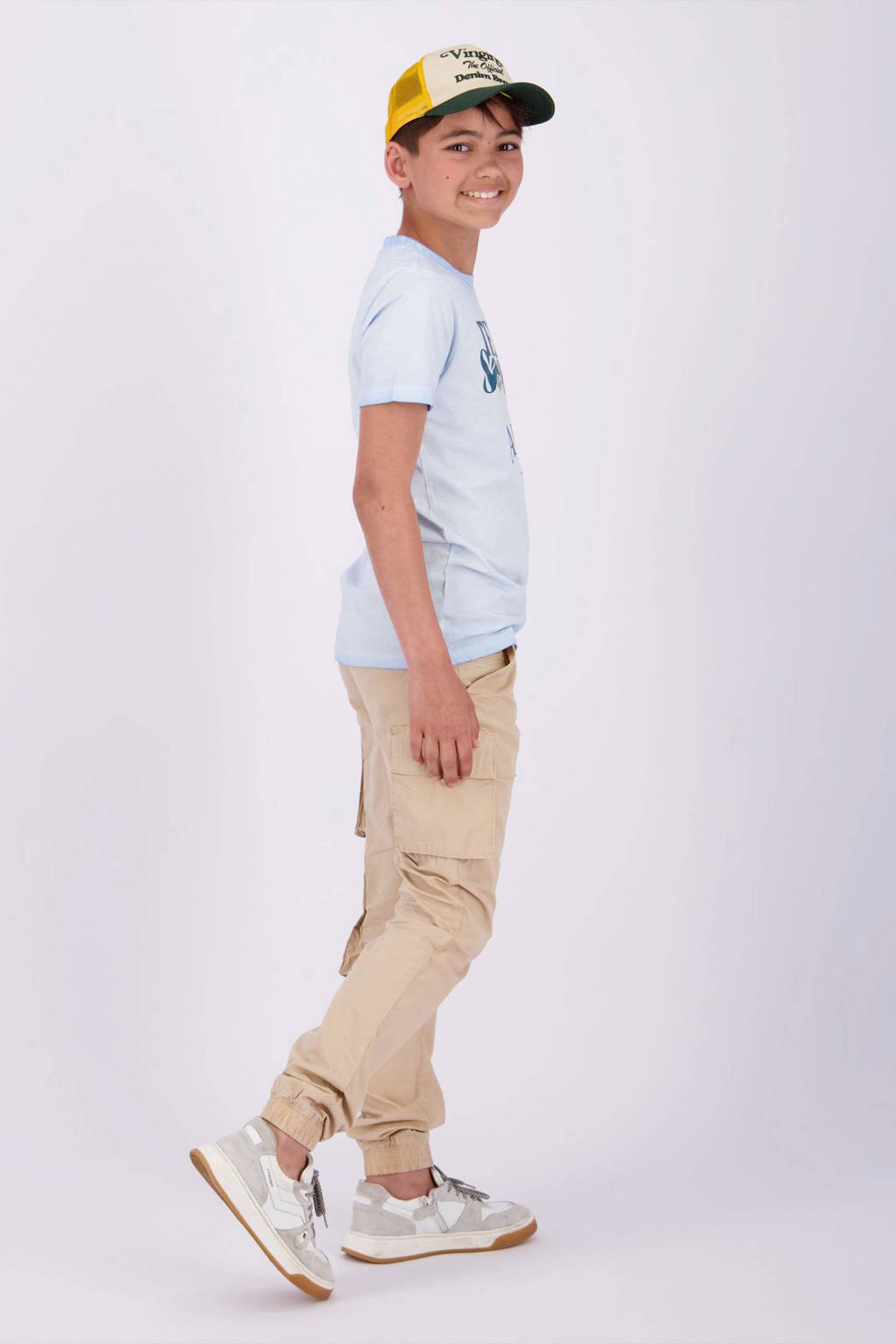 Vingino T-shirt met tekst lichtblauw