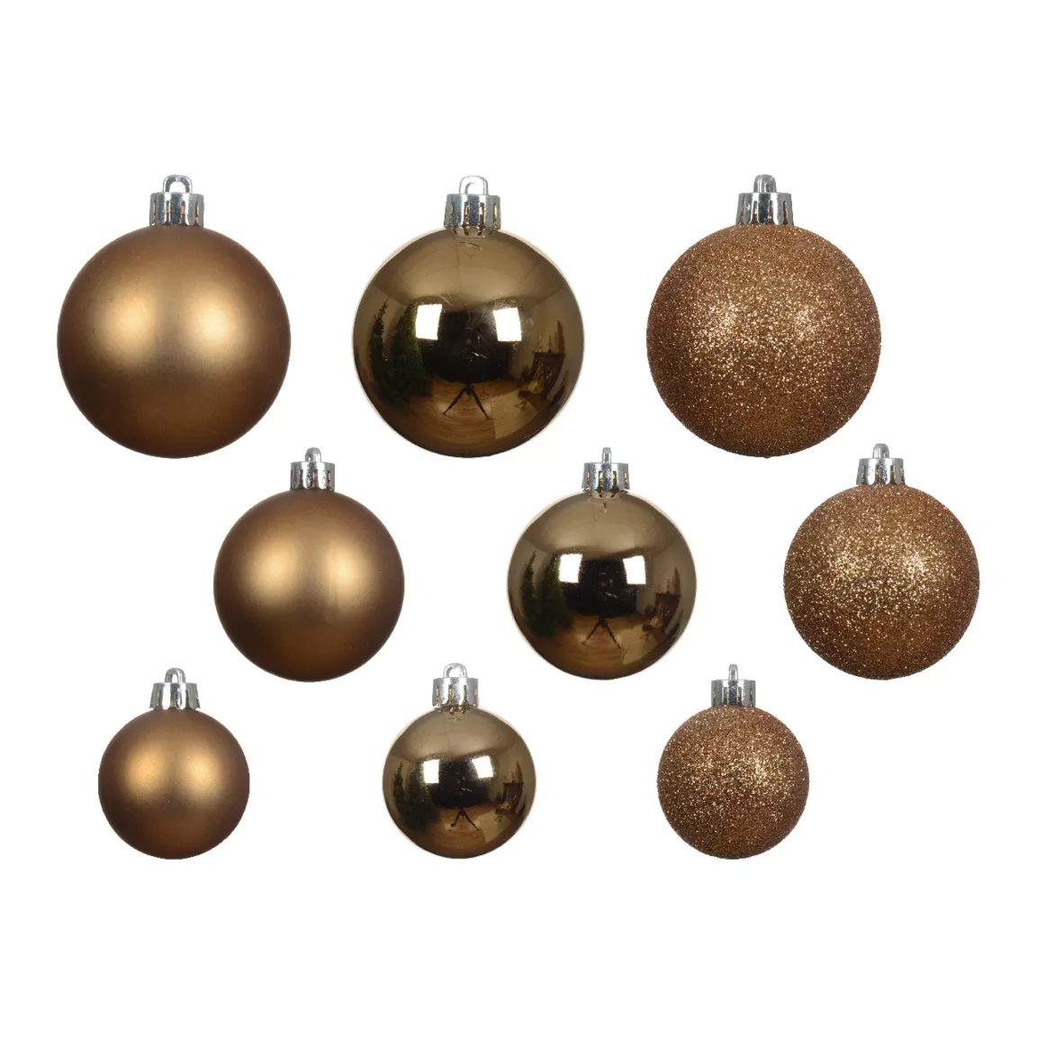 Lot de 30 boules de Noël assorties Alpine Noix de pécan