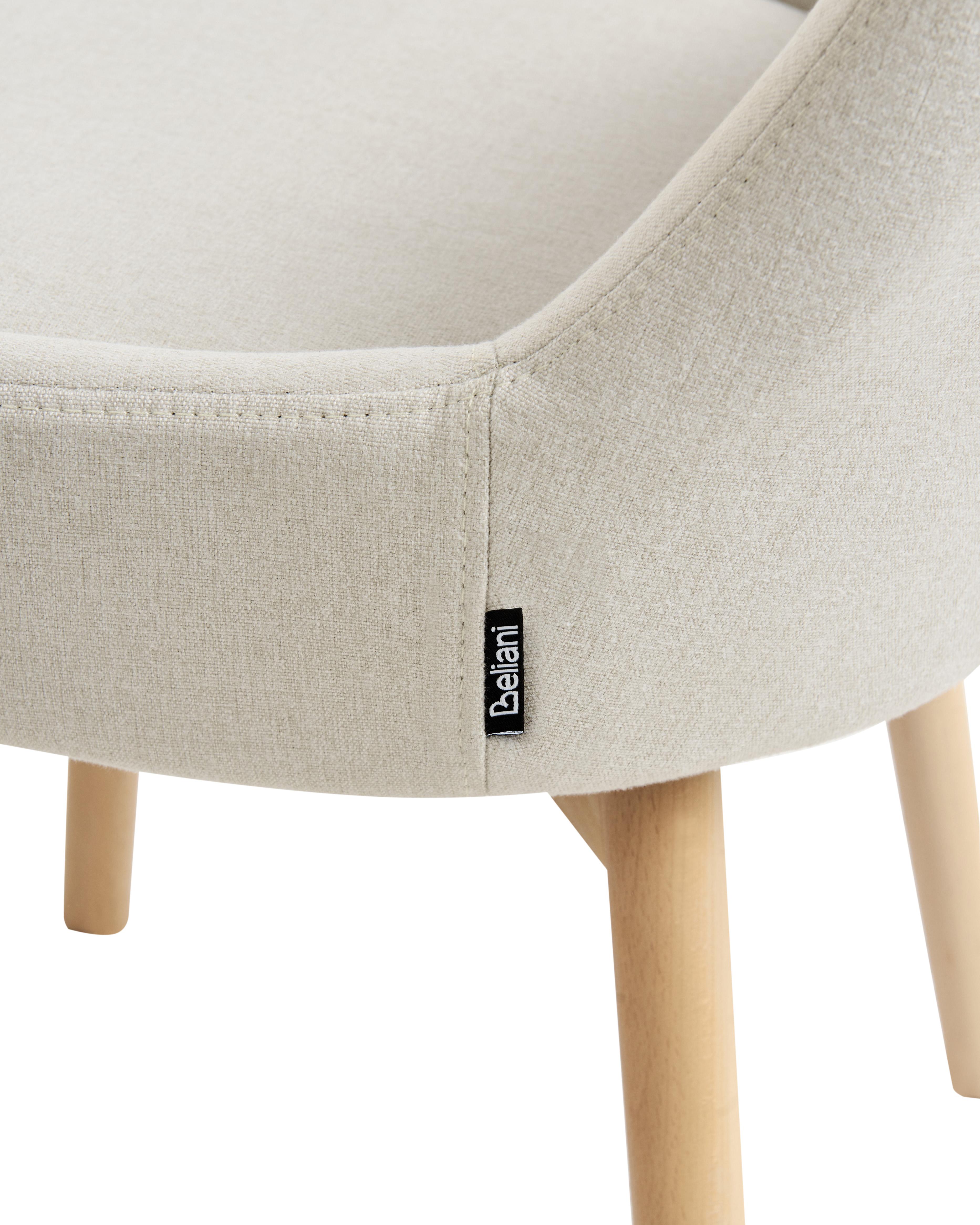 Set van 2 eetkamerstoelen MELFORT Stof Gebroken wit