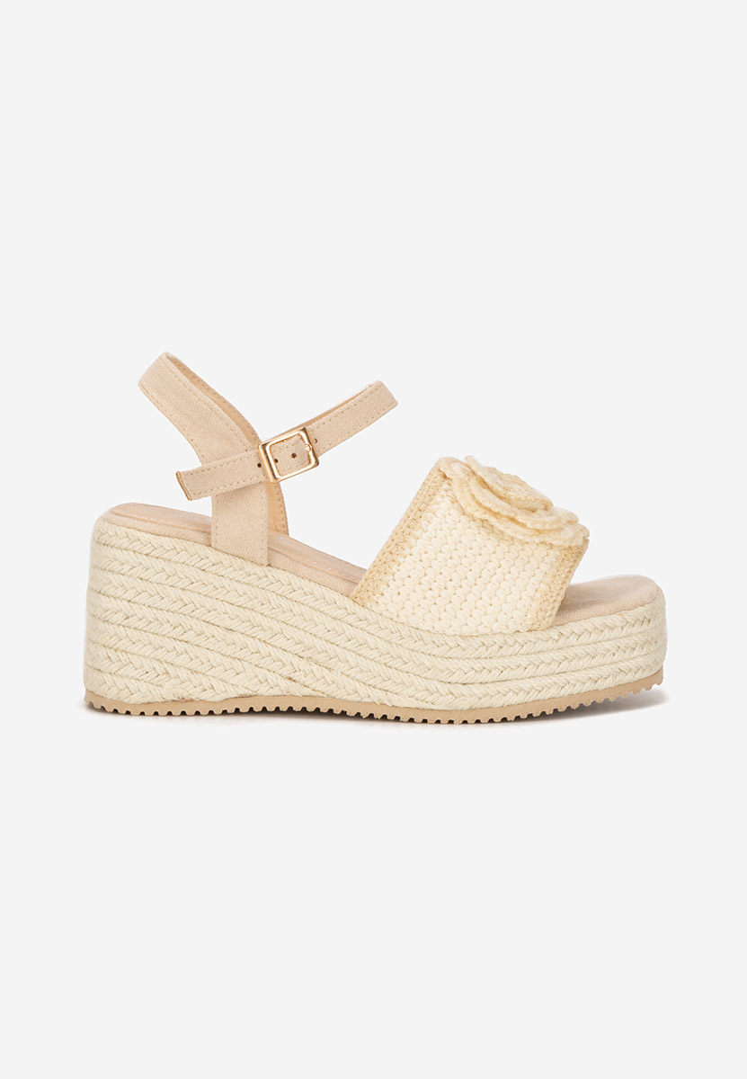 Sandales à plateforme beige Lorine