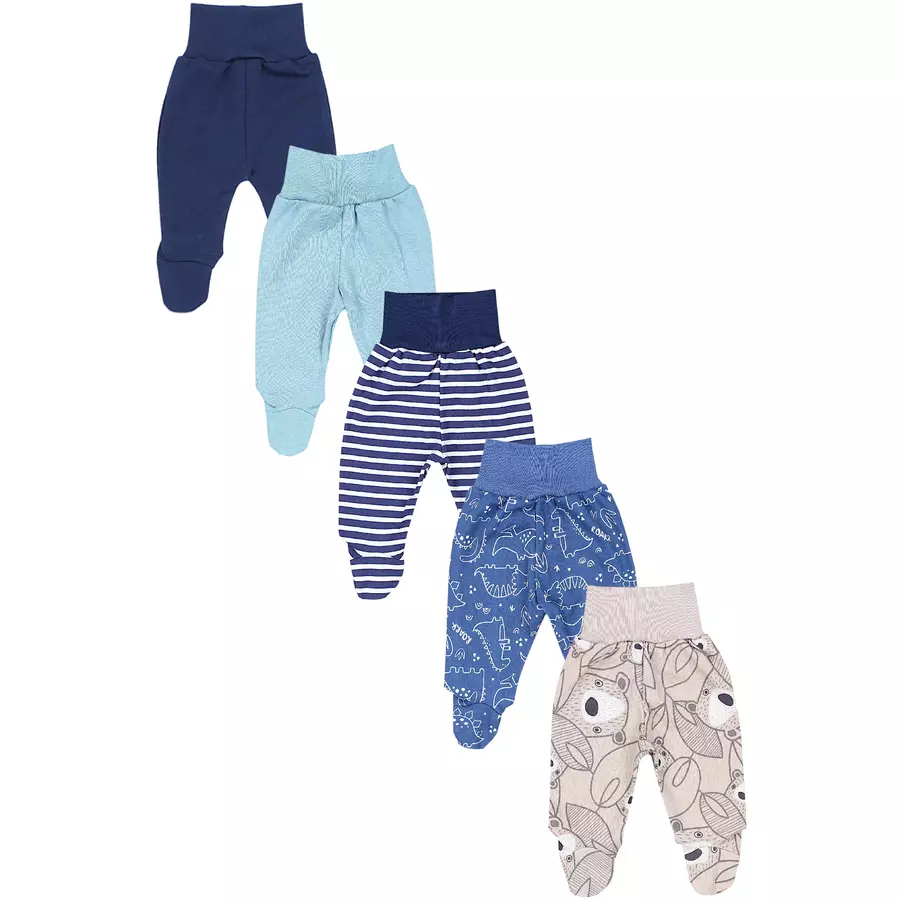 TupTam Baby Hose mit Fuß 5er Pack grau