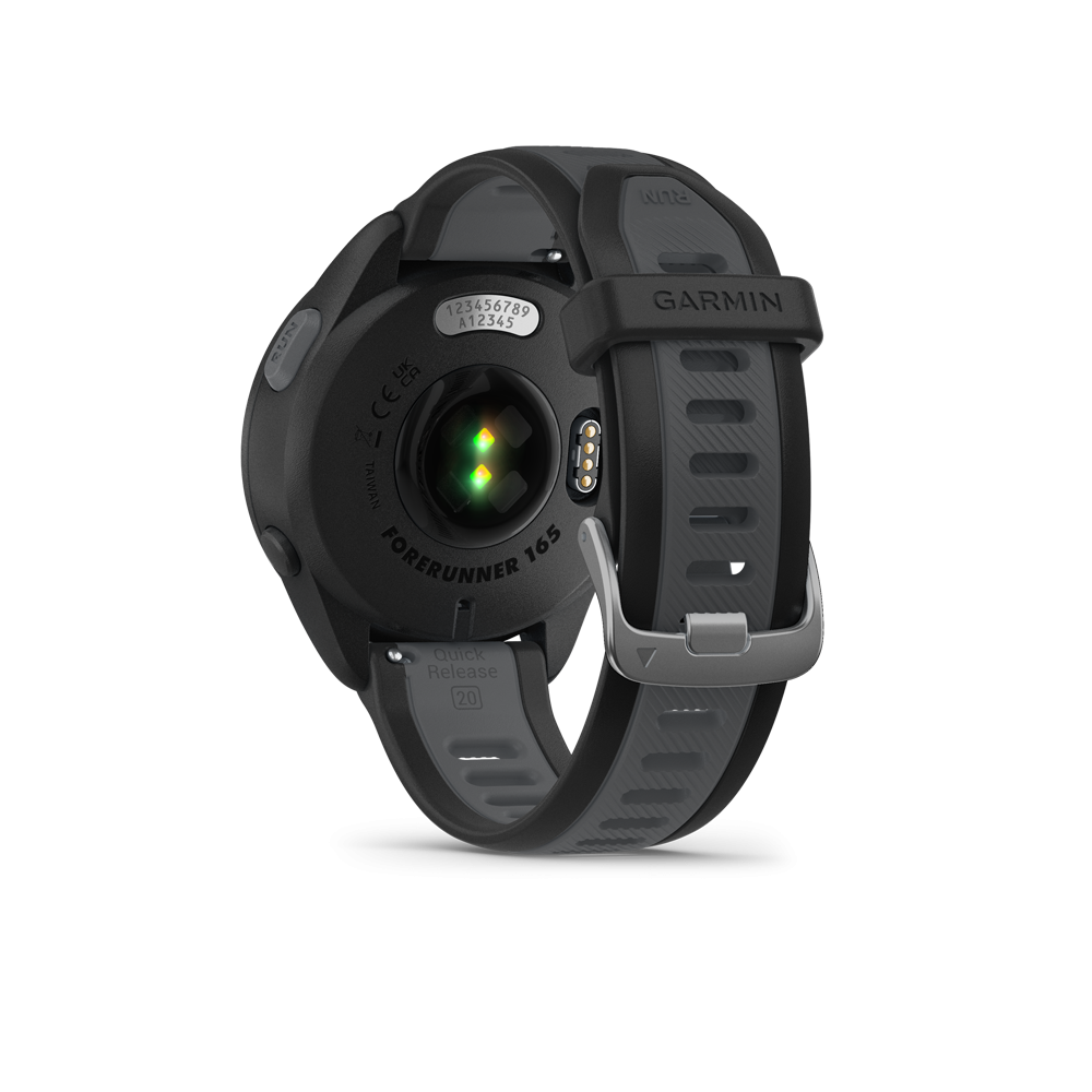 garmin forerunner 165 43 mm gps pulsur 39 010 02863 20 black