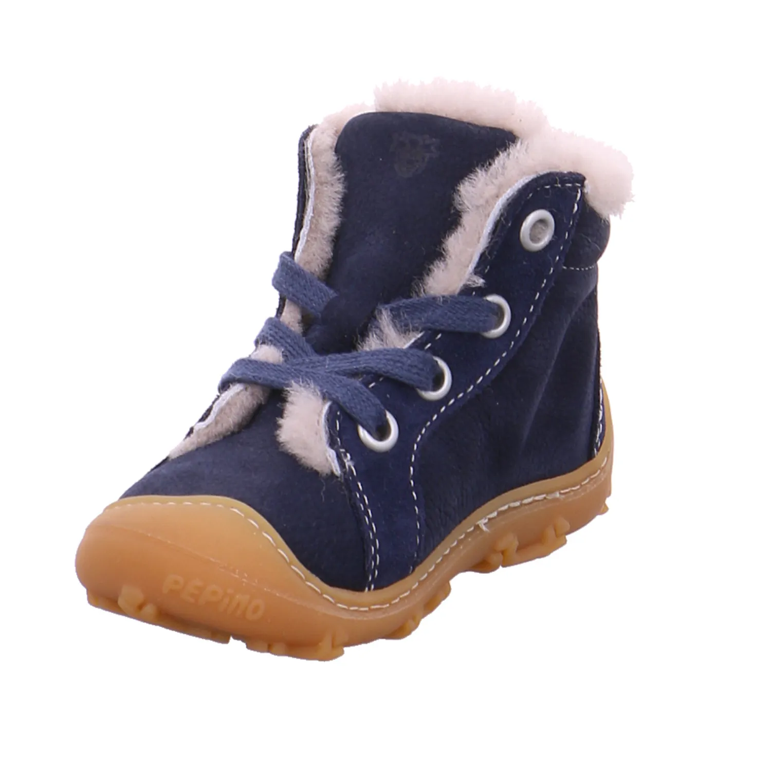PEPINO Kleinkinder-Winter-Bottine Blau Leder  Bottine Unisex