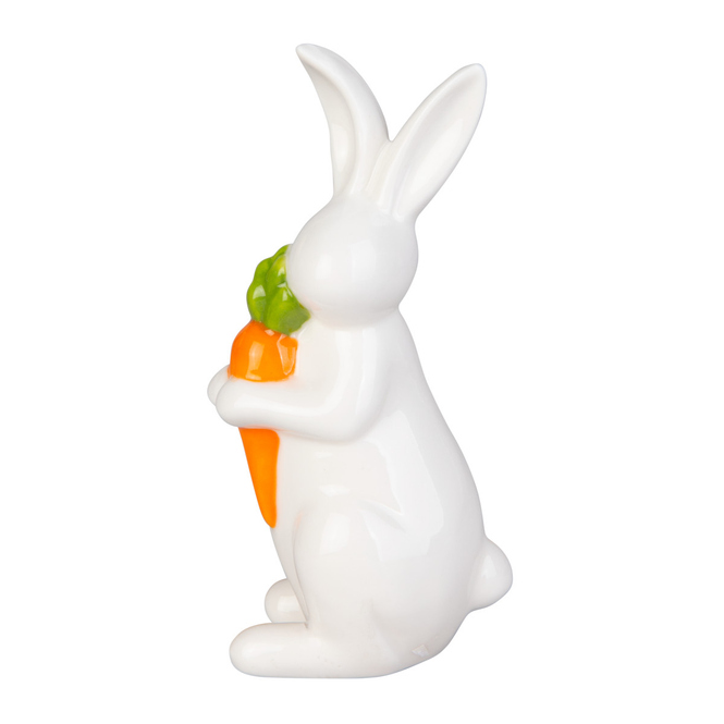 Hase stehend mit Karotte - ca. 7,5 x 5,5 x 15 cm