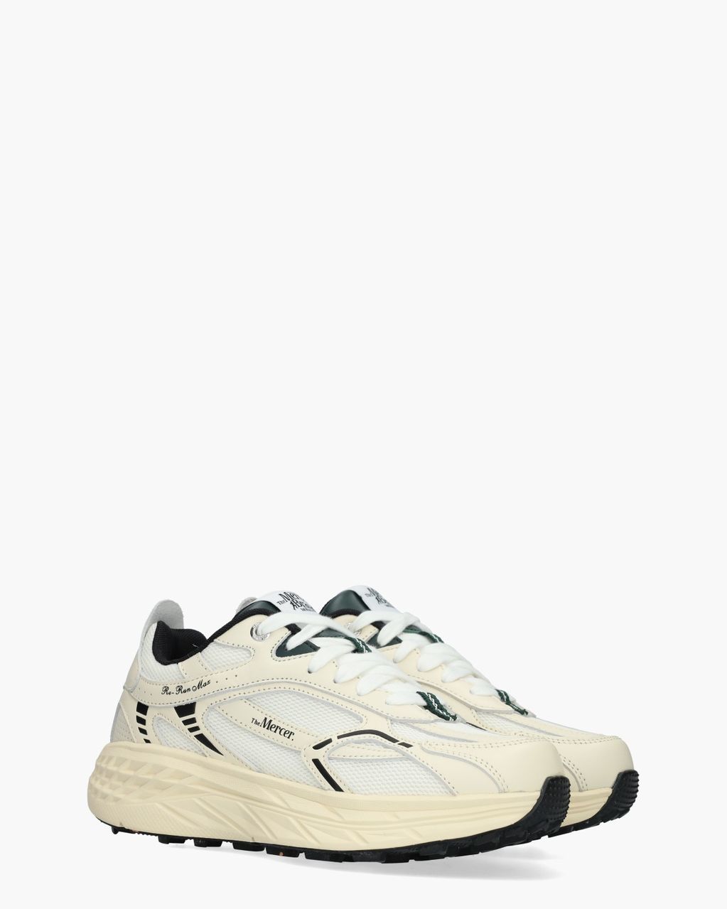 Mercer Amsterdam The Re-Run Max Nappa Off-White/Zwart Damessneakers