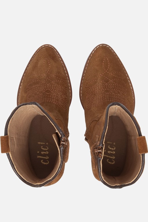 Clic! Cowboylaarzen cognac Leer