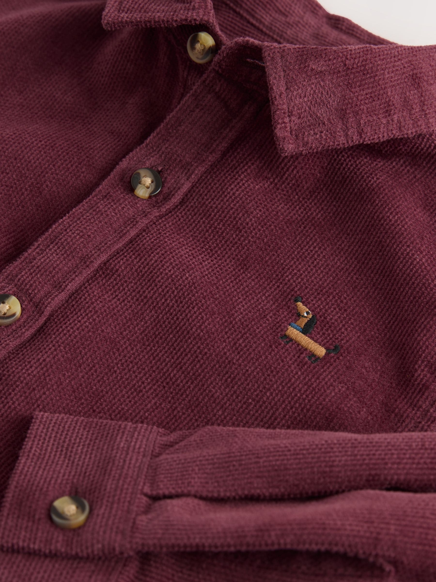 Paarsblauw - Corduroy overhemd met lange mouwen en personage (3mnd-7jr)