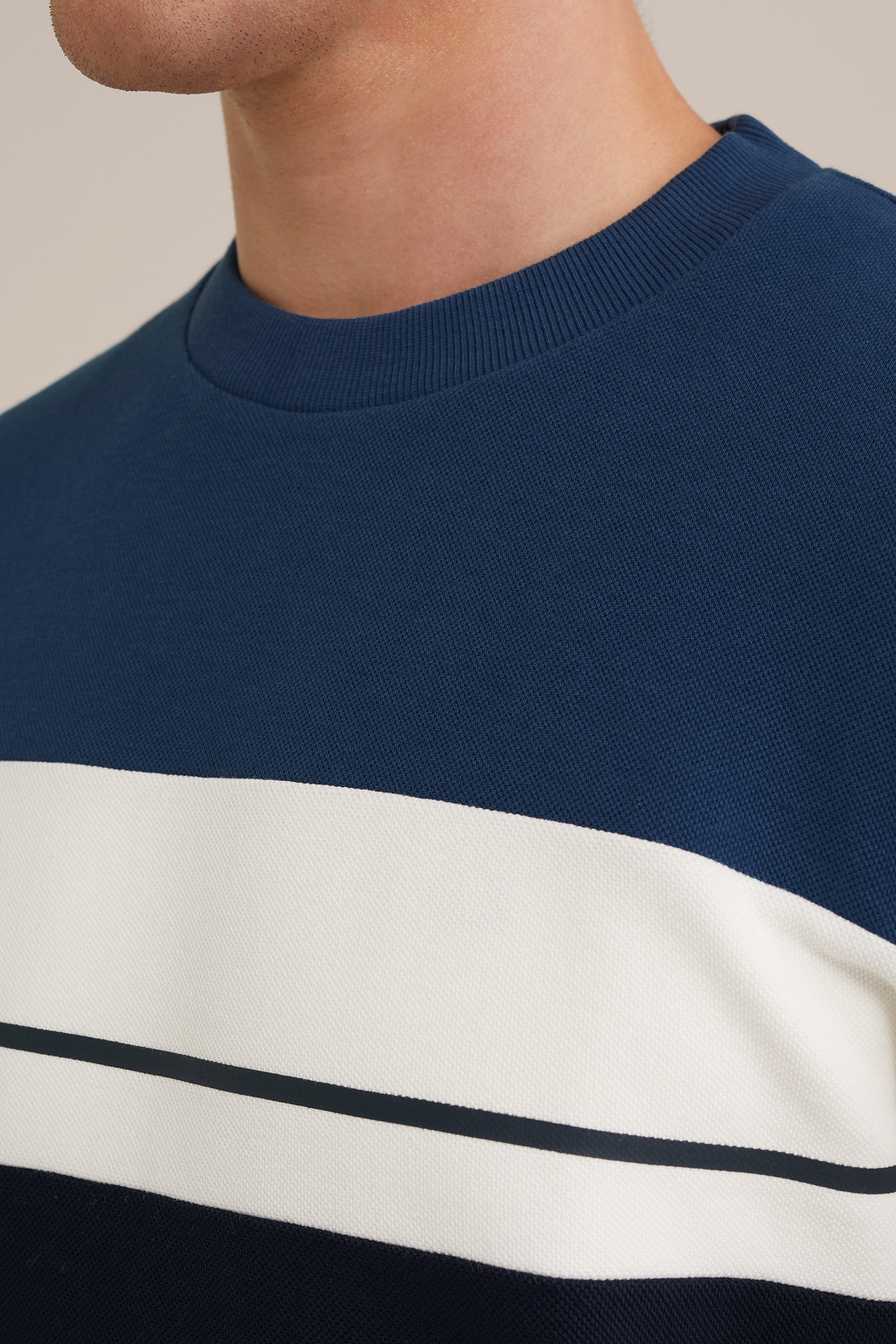 sweater met dessin WE Fashion Blauw
