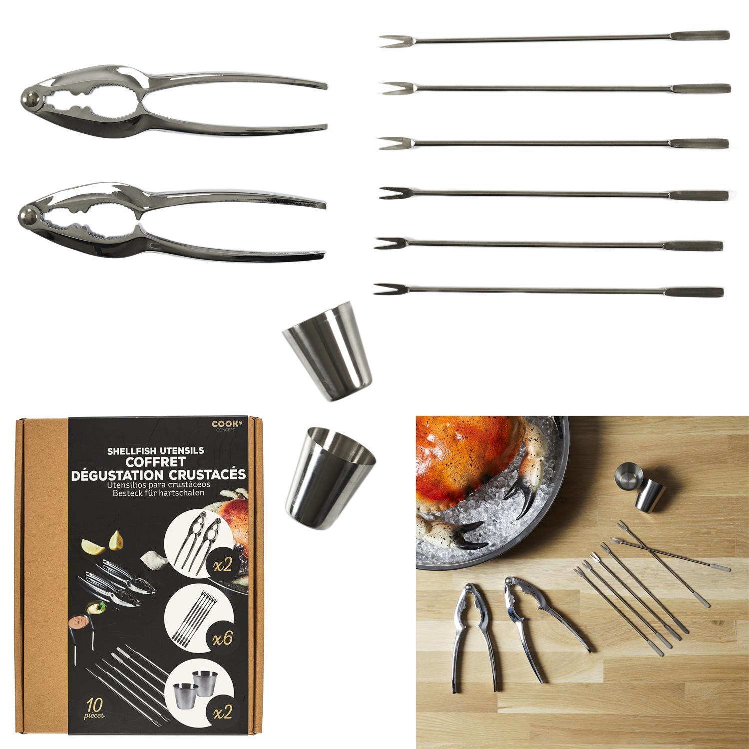USTENSILE CRUSTACES X10 PIECES