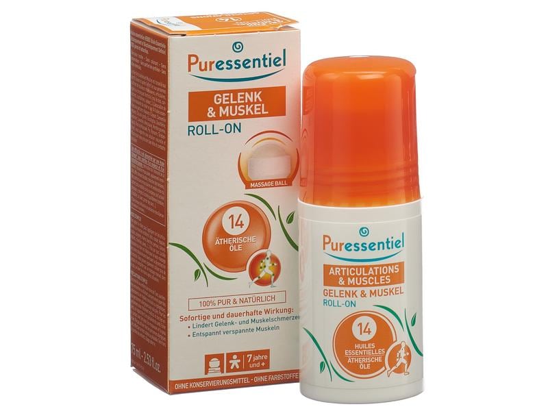Puressentiel Roll-on Gelenk & Muskel 75 ml Roll-on mit 14 ätherischen Ölen