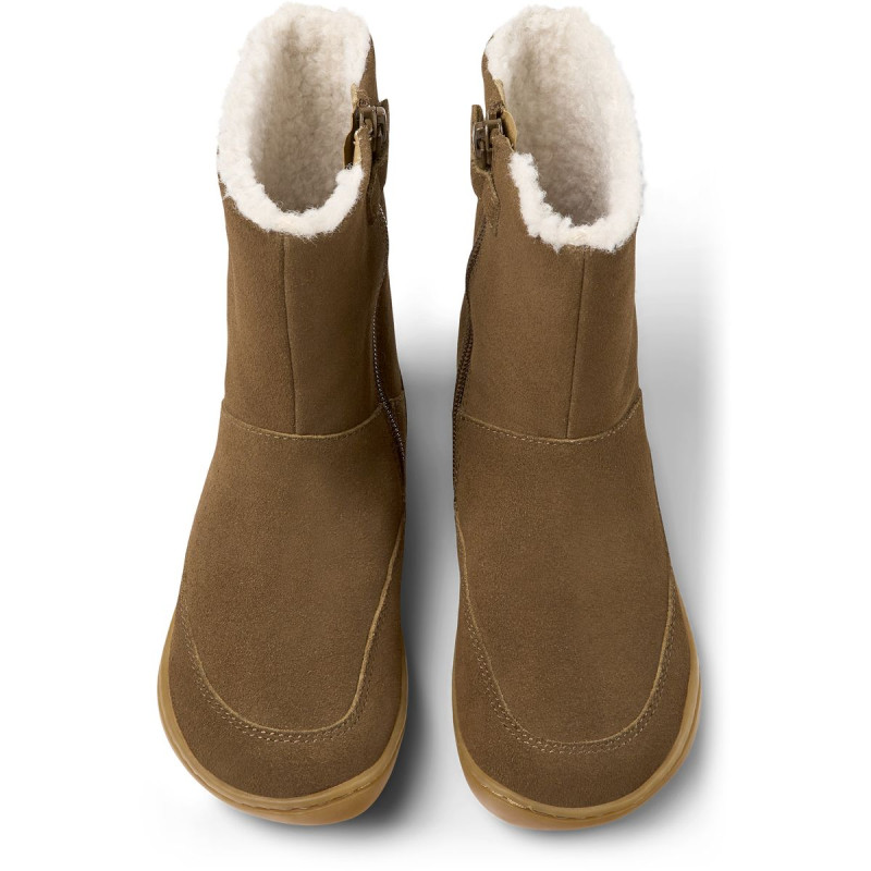 Camper Camper Peu Kids Bottes Fourrees Camel
