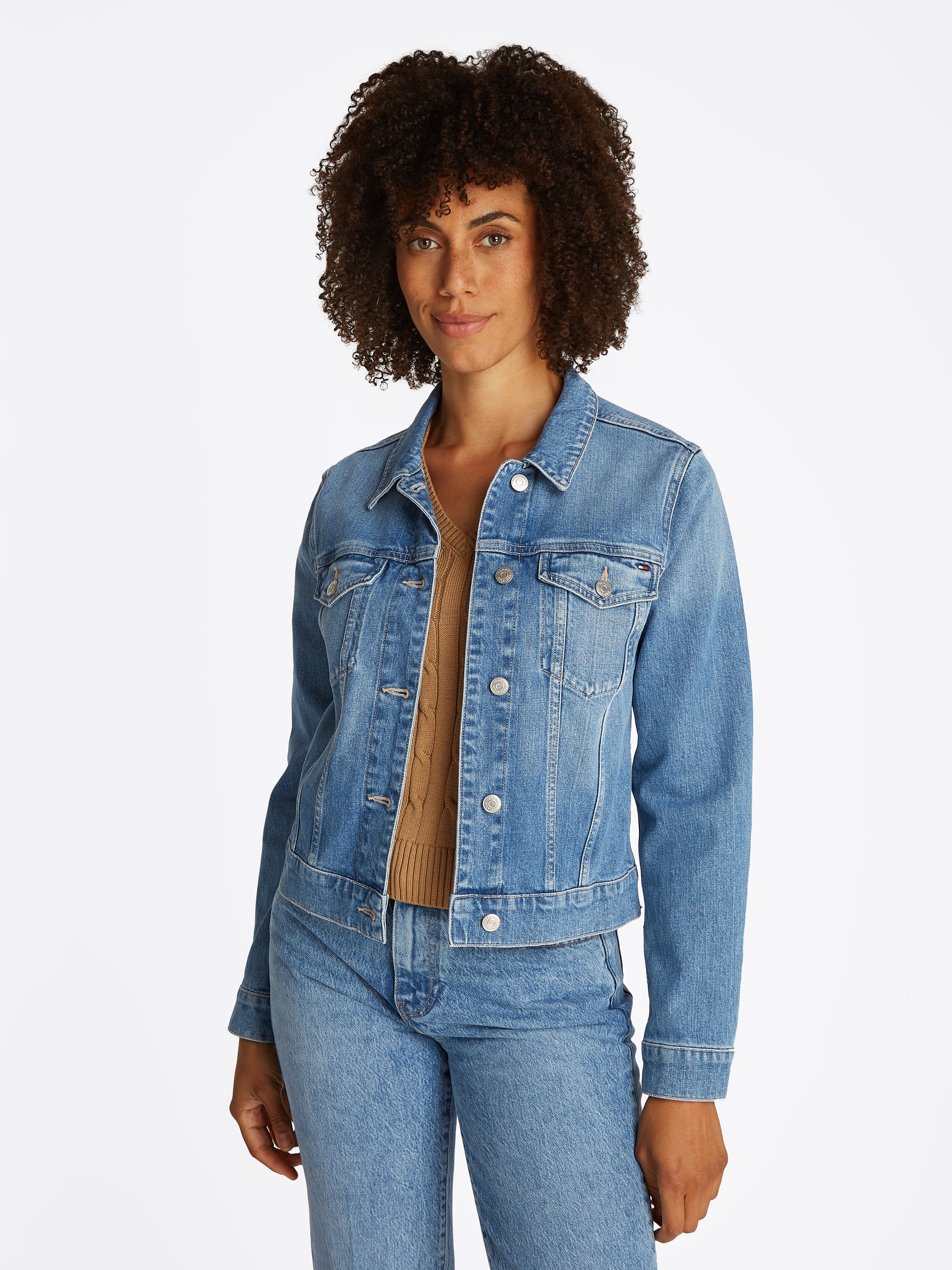 Tommy Hilfiger Jeansjacke »DNM SLIM JACKET UMA« in blauer Waschung
