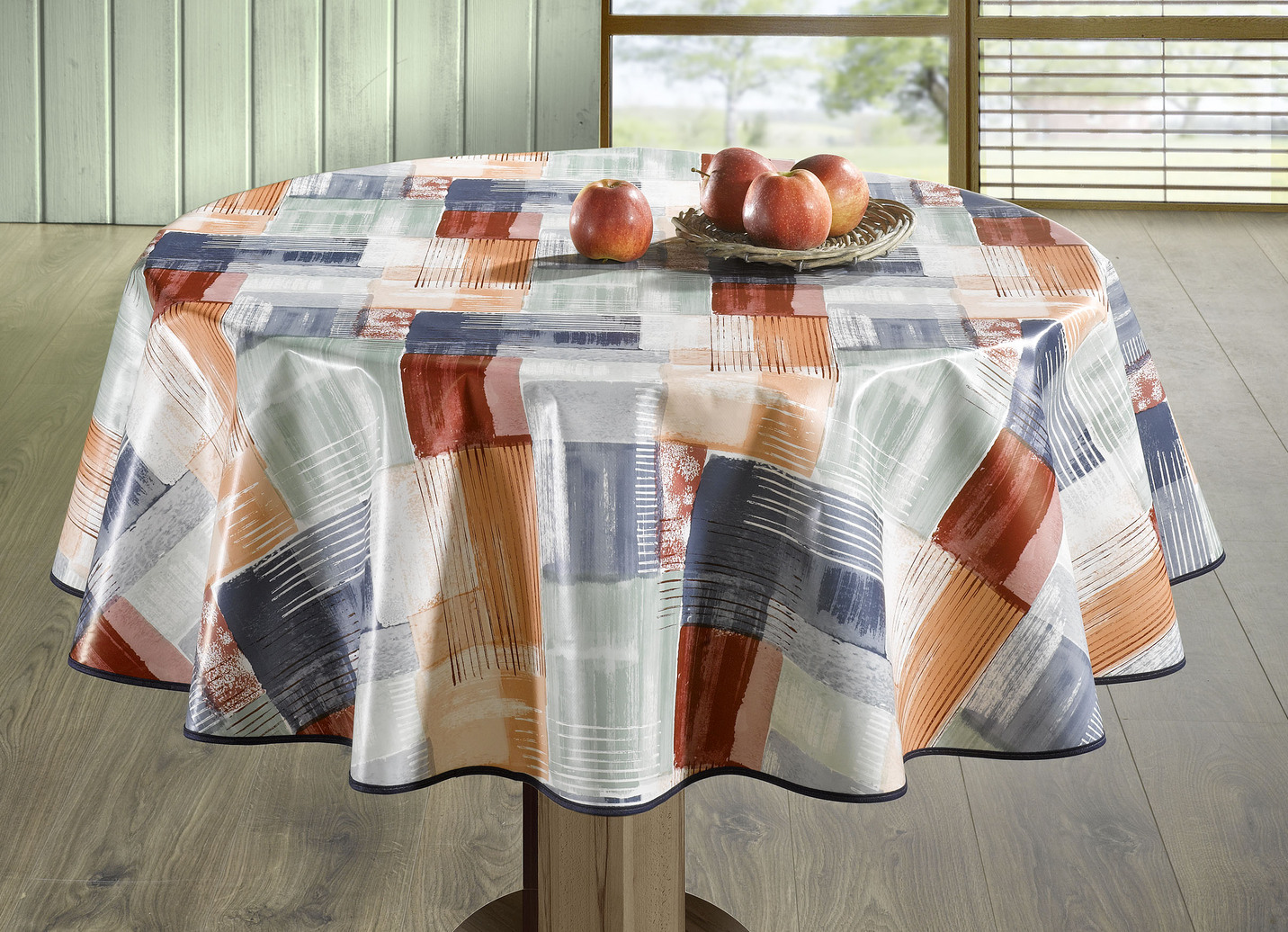 Wachstuch-Tischdecke in Patchwork-Optik