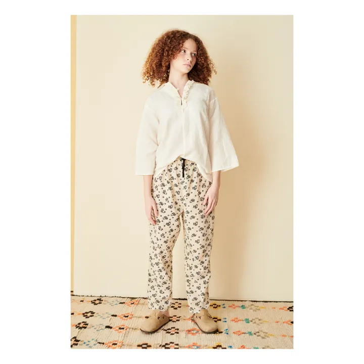 Caramel Pantalon Fleuri Elderberry | Ecru