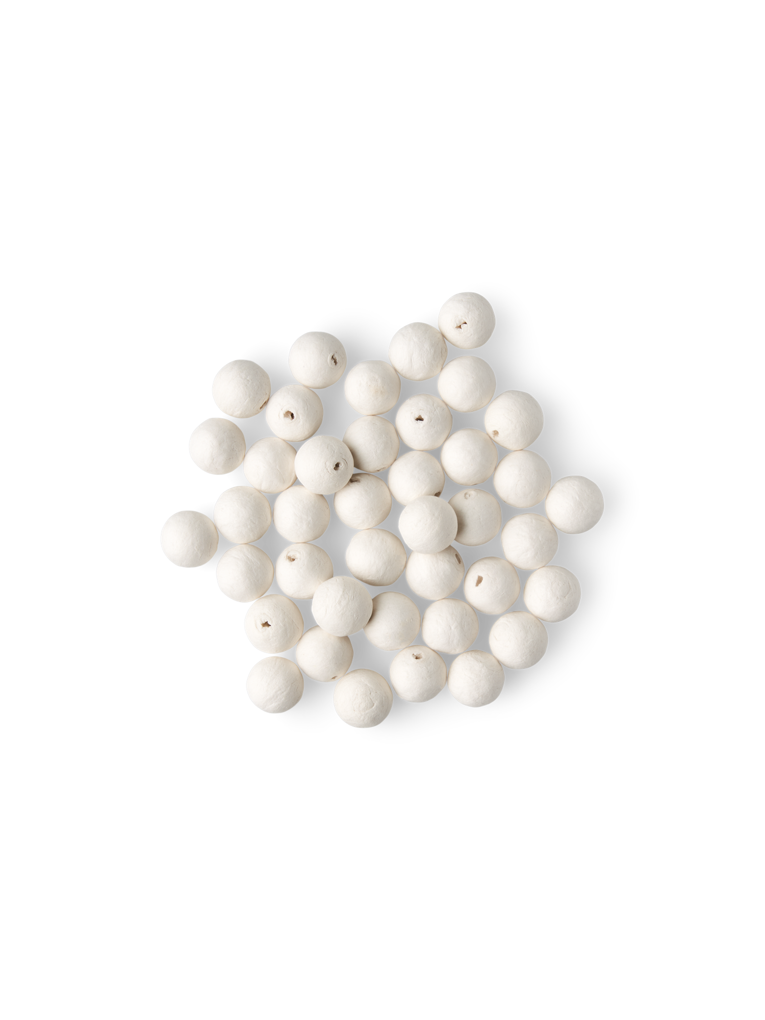 Papirkugler til DIY | Papir. Ø11 mm. 40 stk. | White