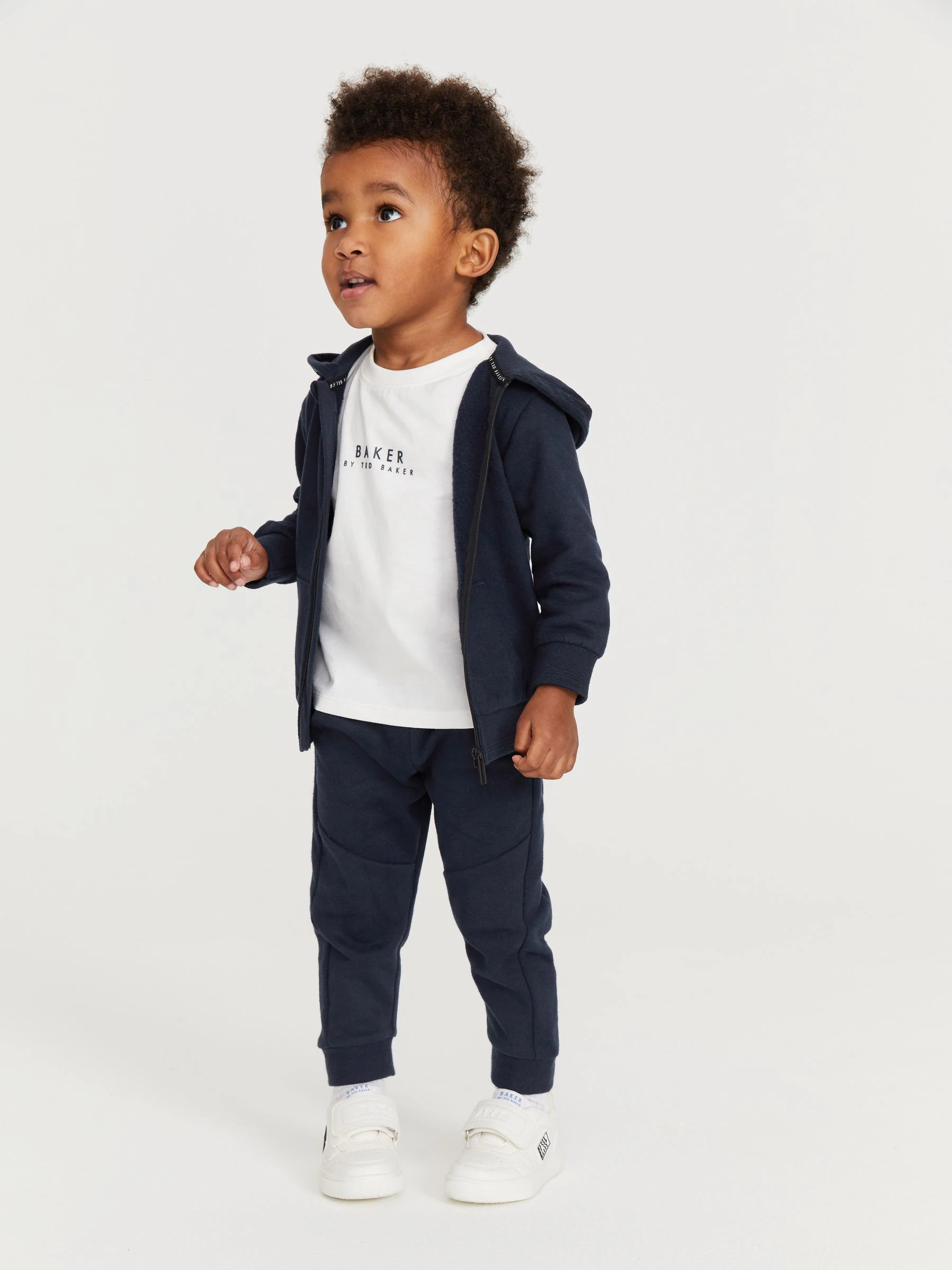 Marineblauw - Baker by Ted Baker 100% katoenen (0 - 6 jr) driedelig trainingspakset