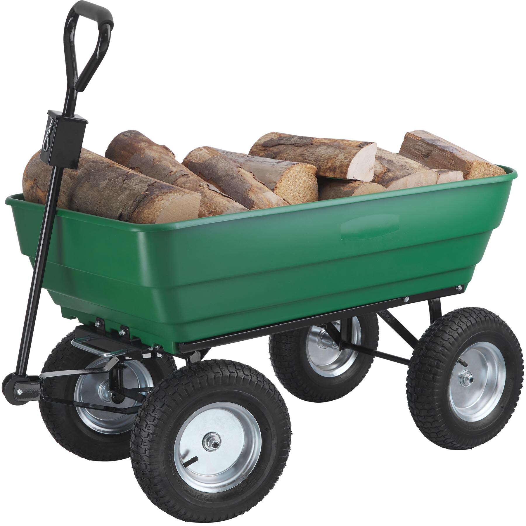 tectake® Gartenwagen, mit Kippfunktion, leichtgängige Lenkachse, Belastbarkeit 300 kg