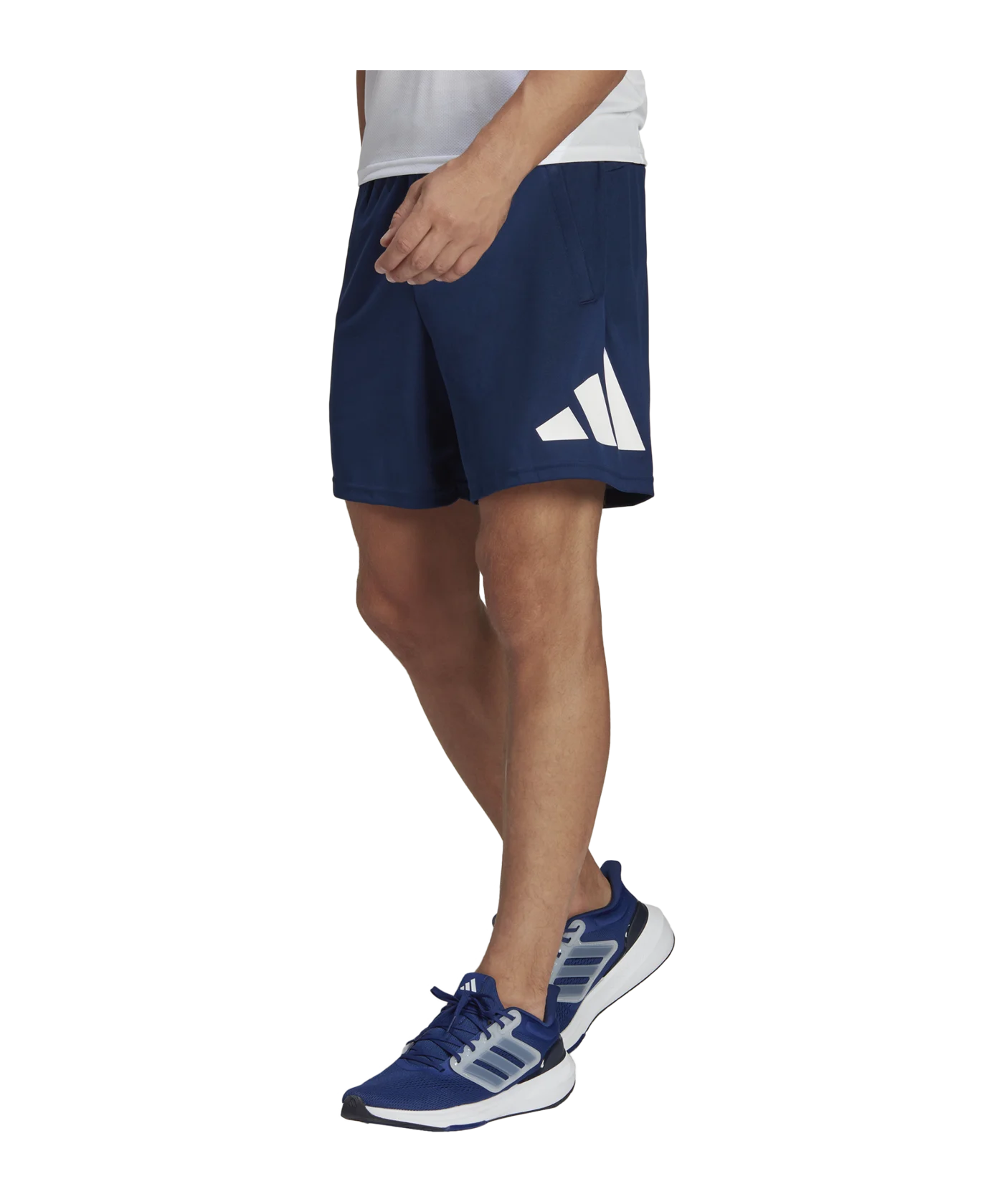 adidas Logo Trainingsshort Blau Weiss