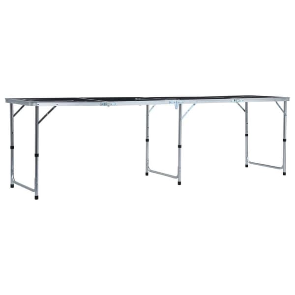 vidaXL Sammenleggbart ølpongbord med kopper og baller 240 cm