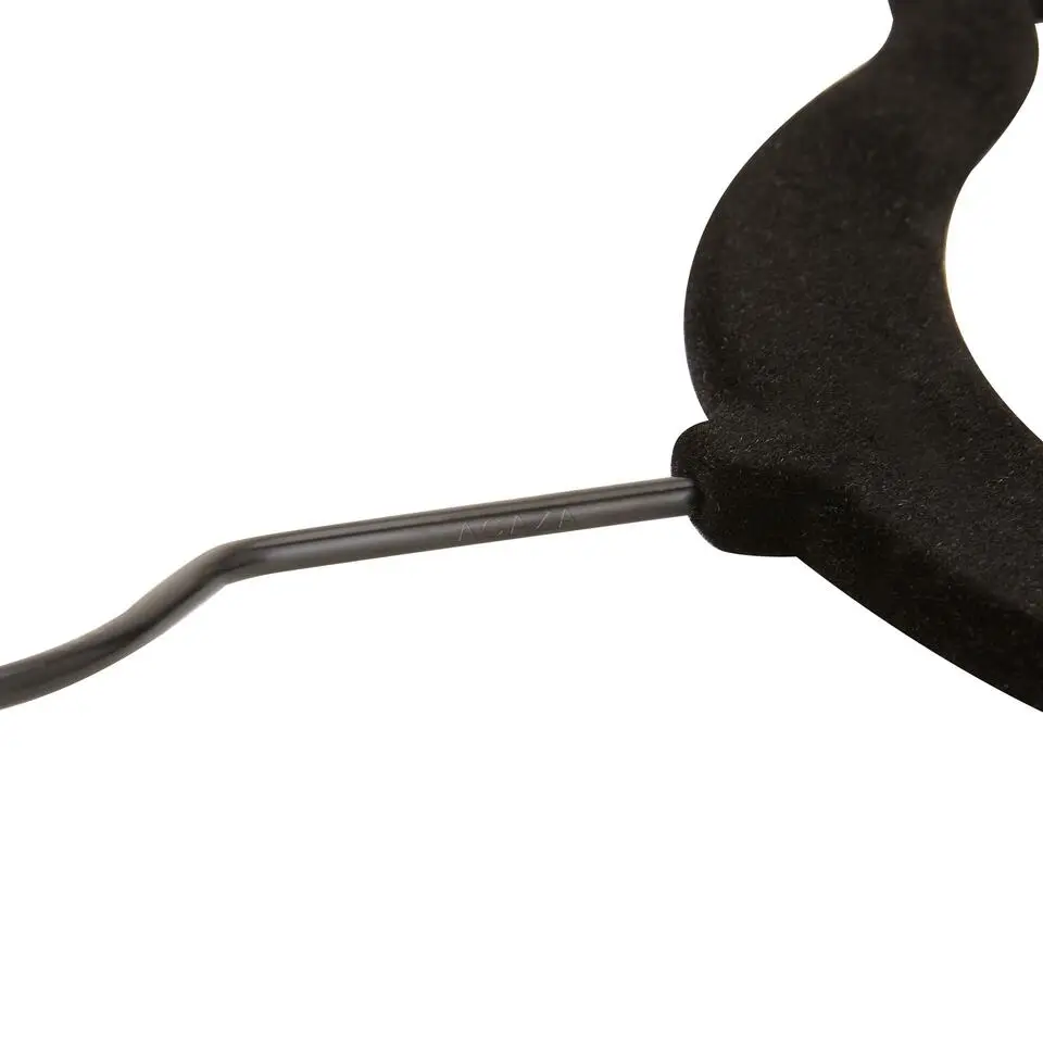 ACAZA - 50 Anti-slip kleerhangers - Zwarte haak