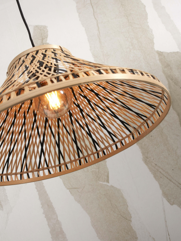 Good&Mojo Tahiti hanglamp Ø45 zwart/naturel