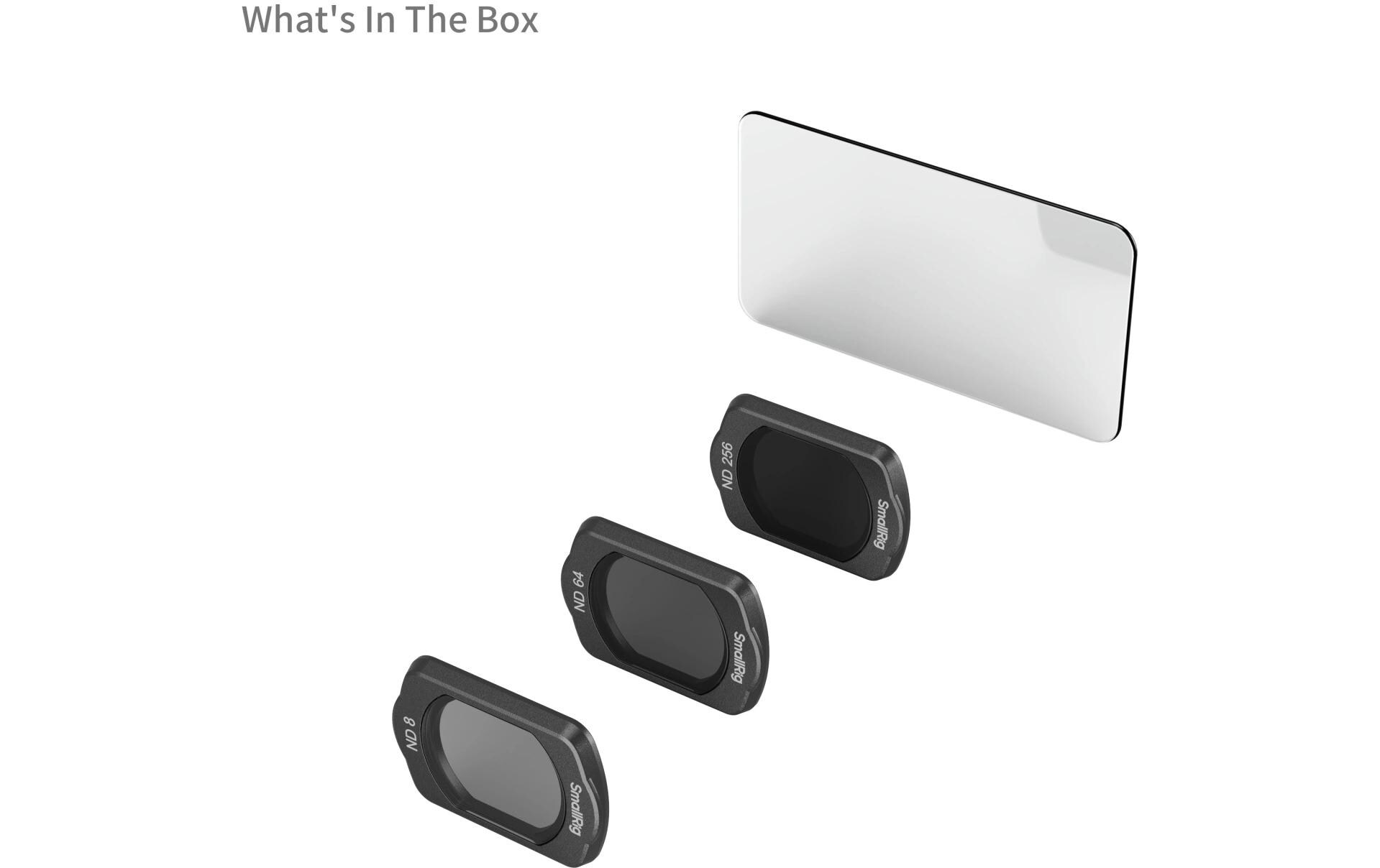 ND-Filterset für DJI Osmo Pocket 3Drei ND-Filter und ein Displayschutz