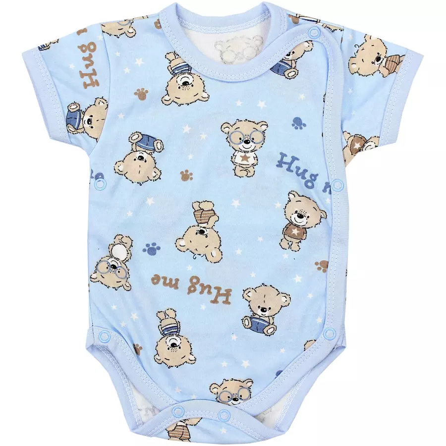 TupTam Baby Jungen Kurzarm Wickelbody 5er Set mintweiß