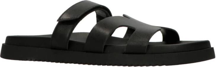 Steve Madden sandaaltjes van leer met klittenbandsluiting model 'Missile'
