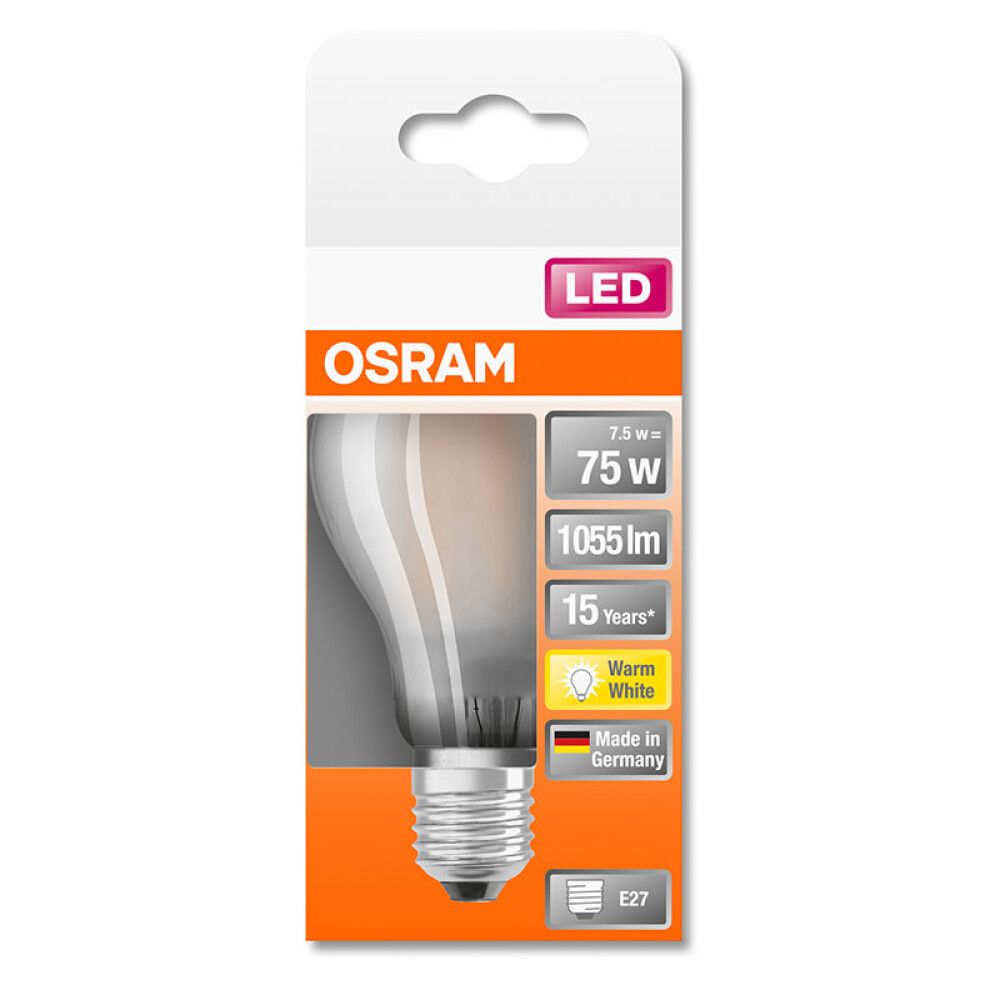 LYSPÆRE OSRAM CLAS A LED E27 7,5W
