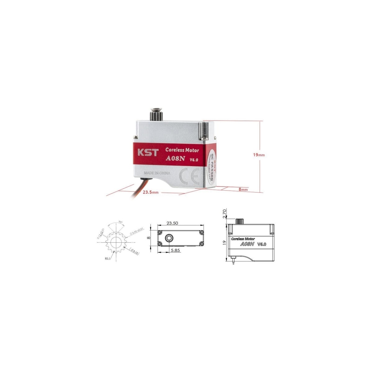KST X08N HW MG Wing Servo DLG