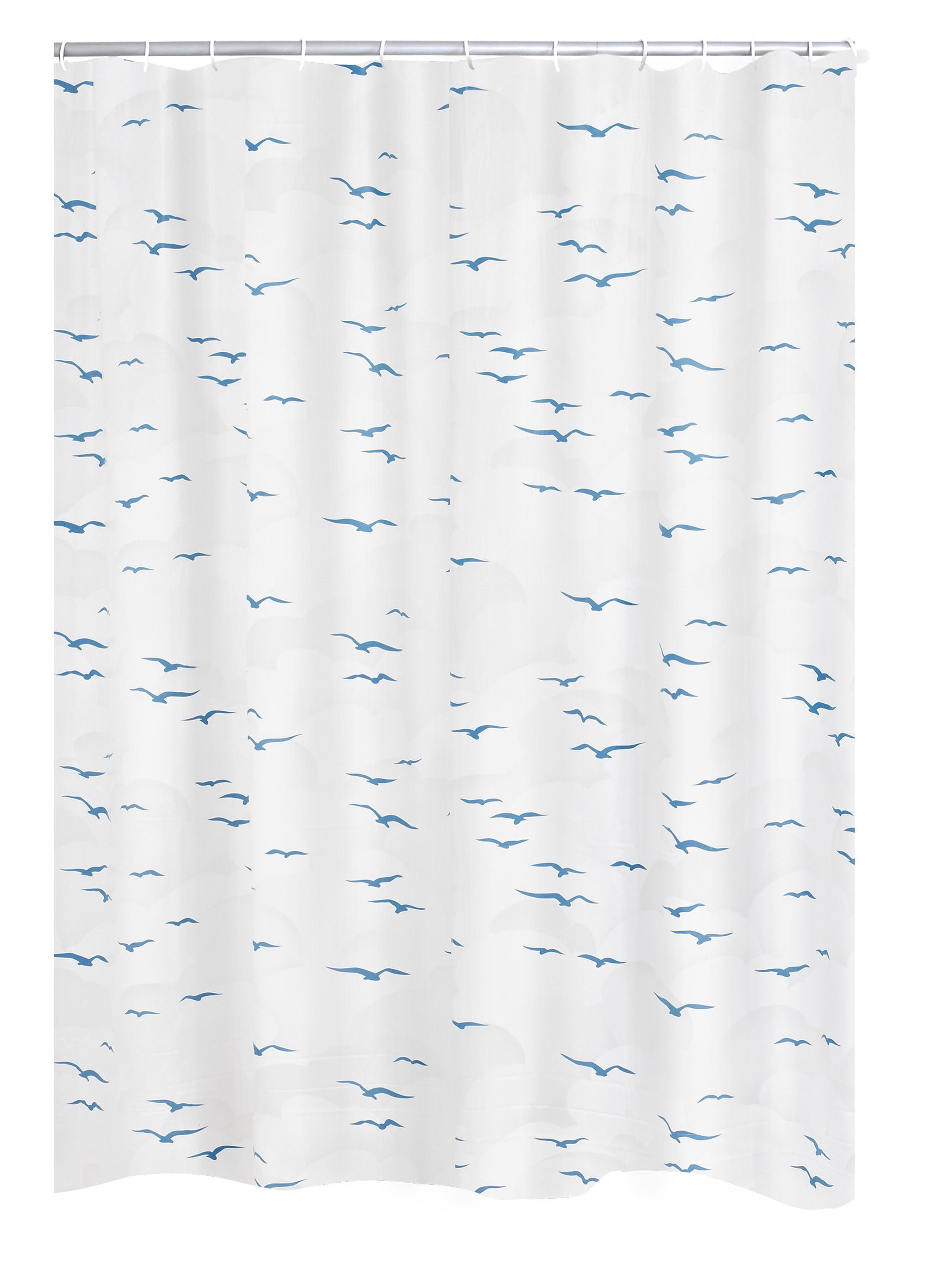 Duschvorhang Folie Sylt blau 240x180 cm