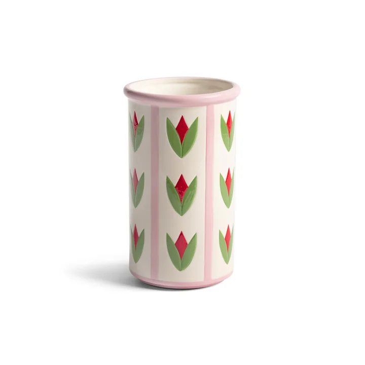 &klevering - Patch Vase, Tulpe, Ø 11,5 x 19,5 cm, mehrfarbig