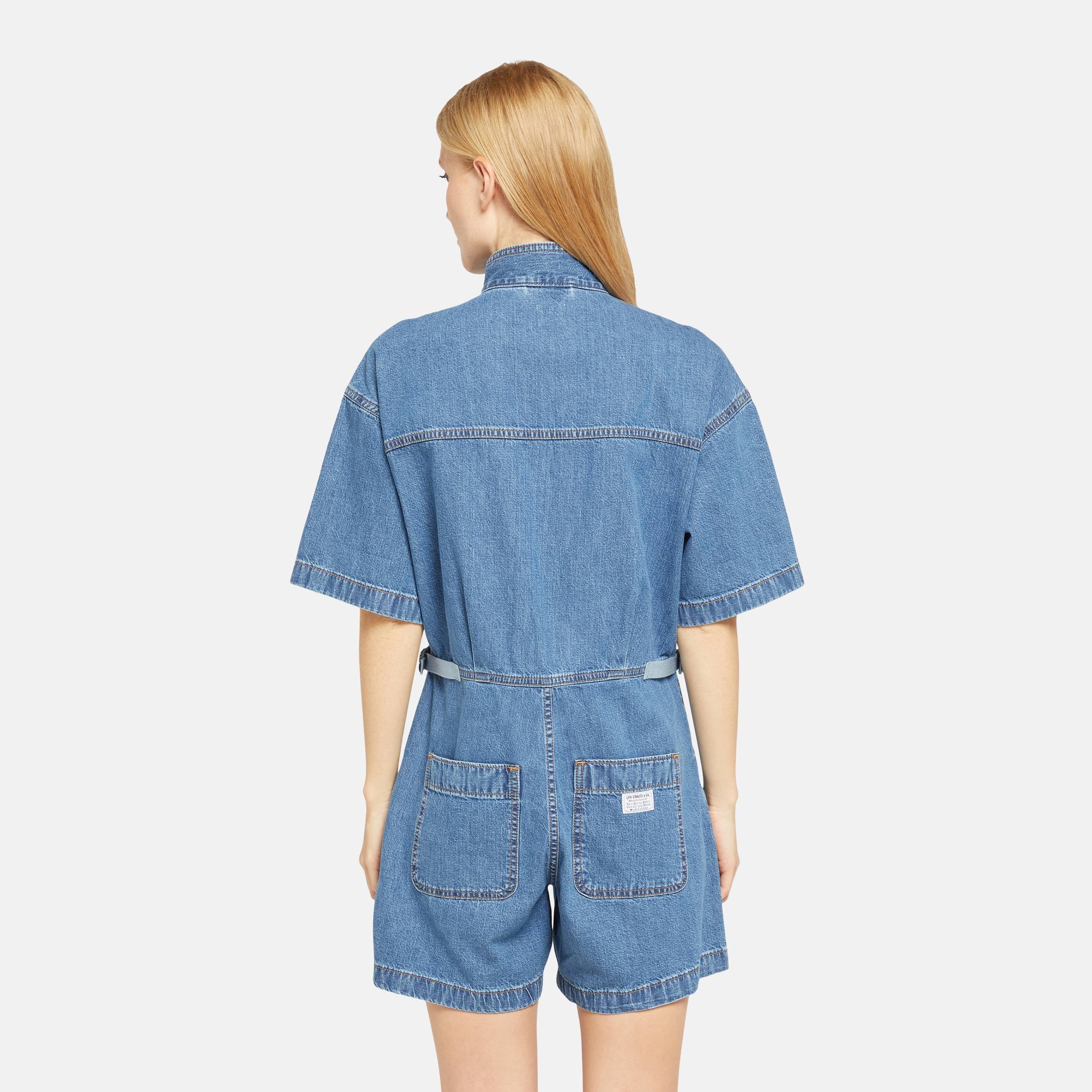 Levis Levis Ss Surplus Romper Blue Joke