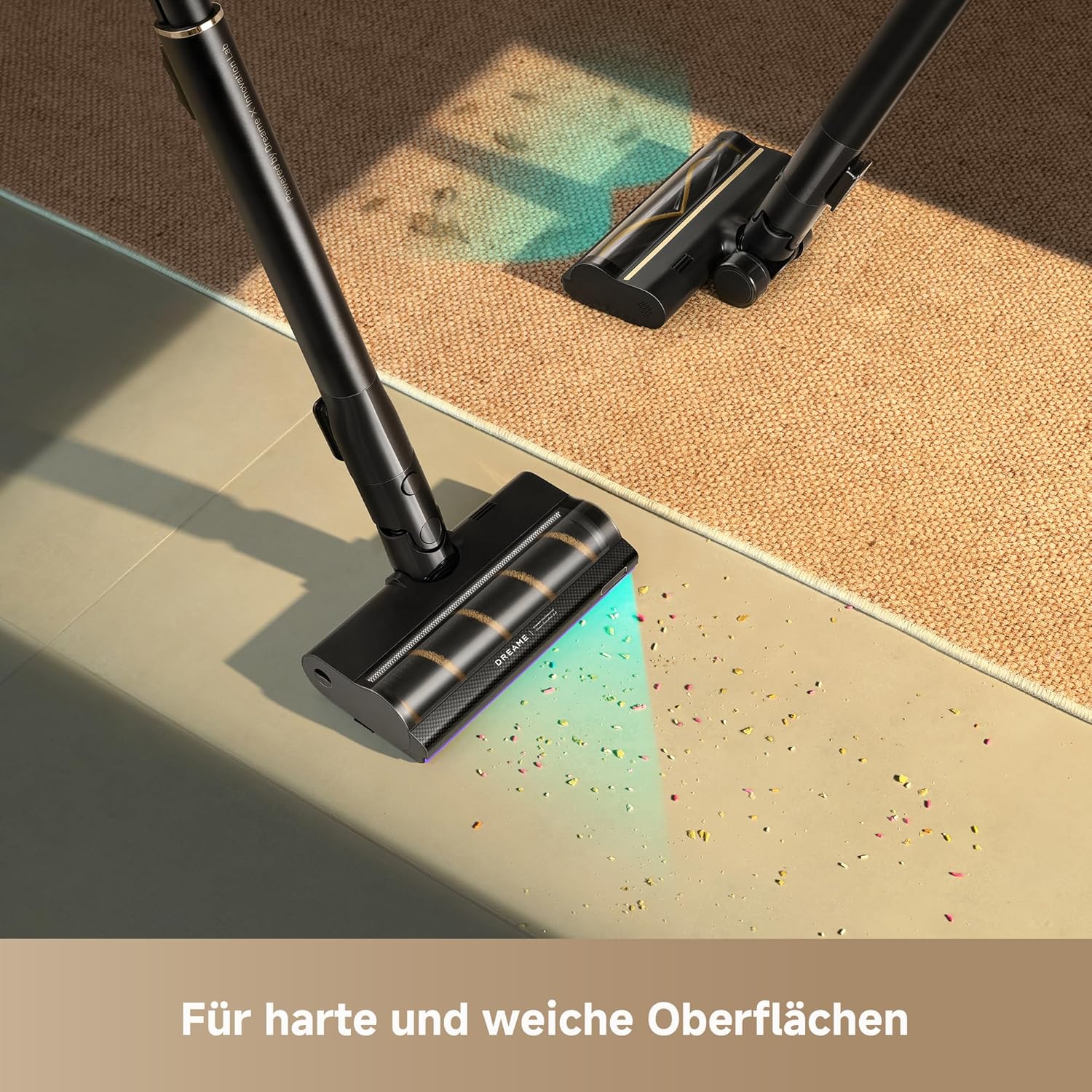 dreame V20 Pro-A Kabelloser Staubsauger, Kantenreinigung 0 mm, ohne Verheddern, für Hartböden und Teppiche, 24.000PA / 210 AW, 90 Min. maximale Laufzeit, Filterung 99,99%, entfernt Tierhaare