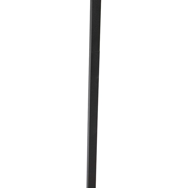 Design vloerlamp zwart met amber glas - Qara Down