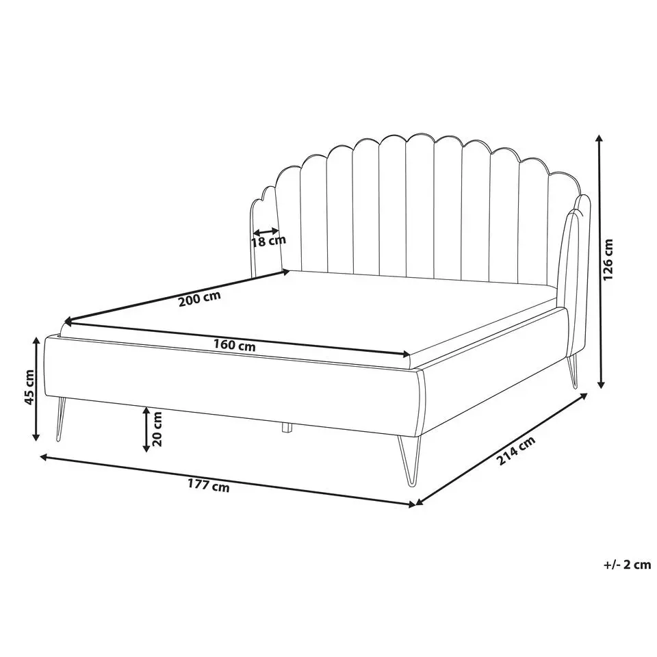 AMBILLOU - Tweepersoonsbed - Roze - 160 x 200 cm - Fluweel