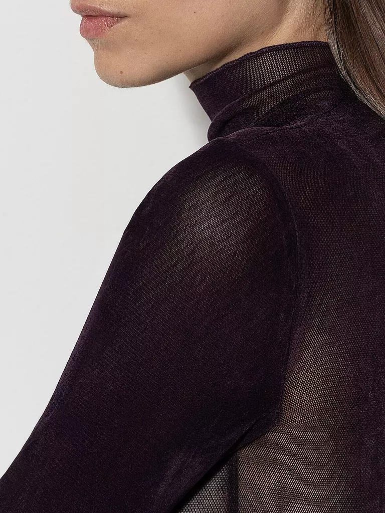 LUISA CERANO Rollkragenpullover dunkelrot