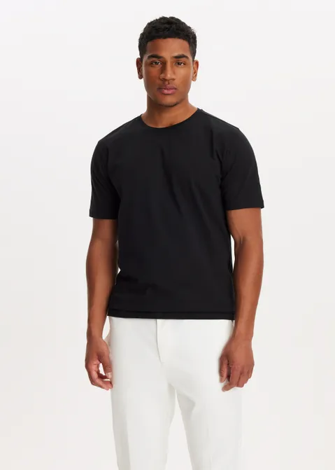 Basic t-shirt zwart (ZWART)