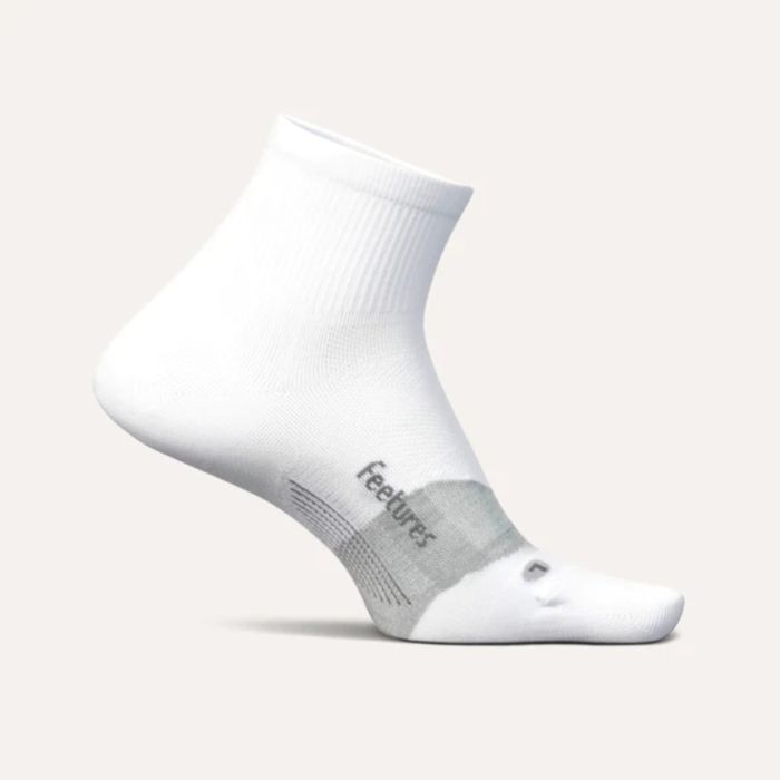 Feetures Unisex Strømper Elite Ultra Light Quarter Hvid