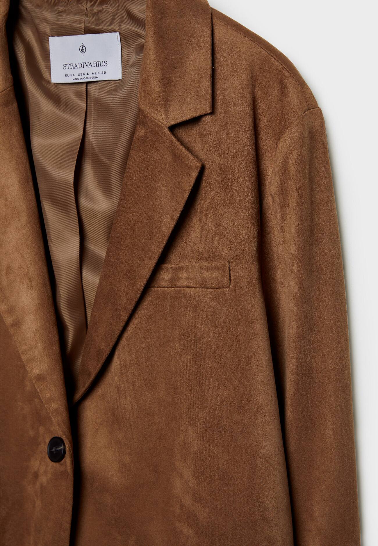 Blazer de camurça sintética