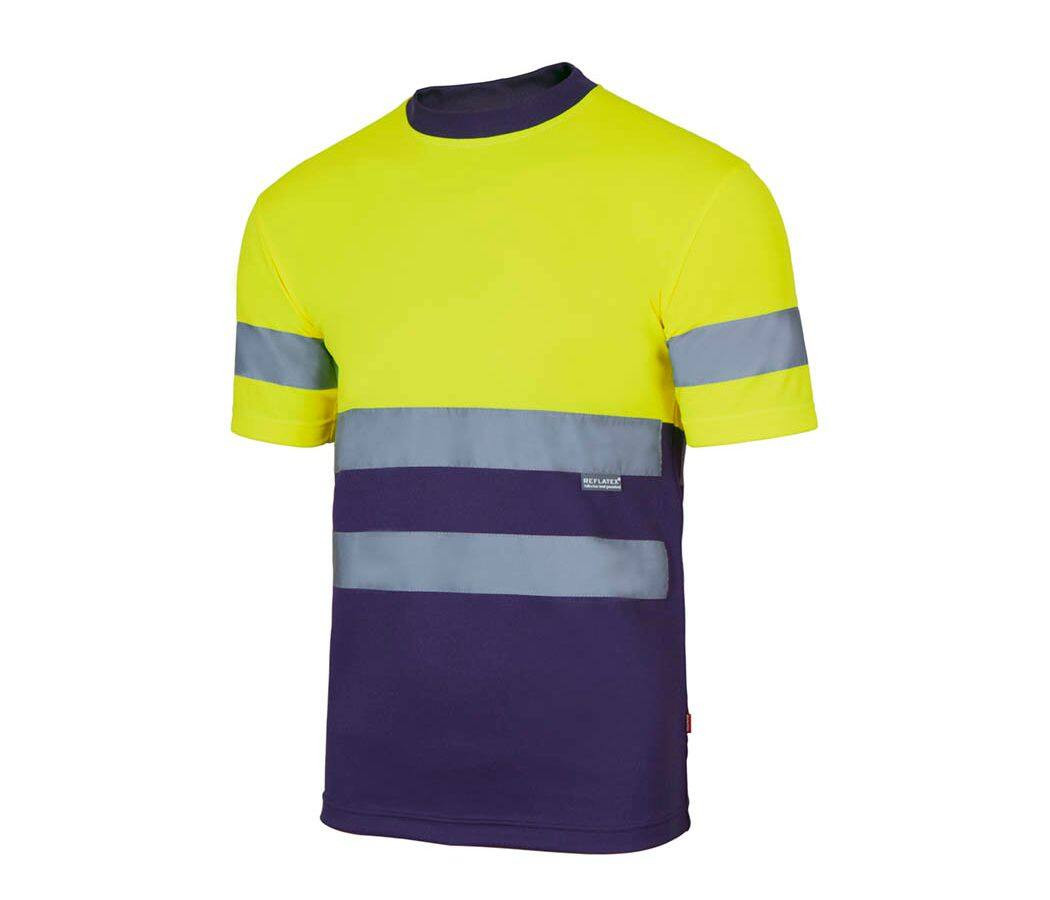 VELILLA V5506 - T-shirt technique bicolore haute visibilité