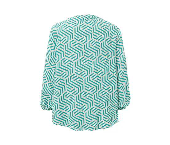 Bedruckte Tunika-Bluse, aqua