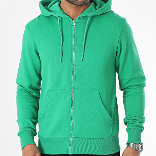 Sweat Zippé Capuche Vert