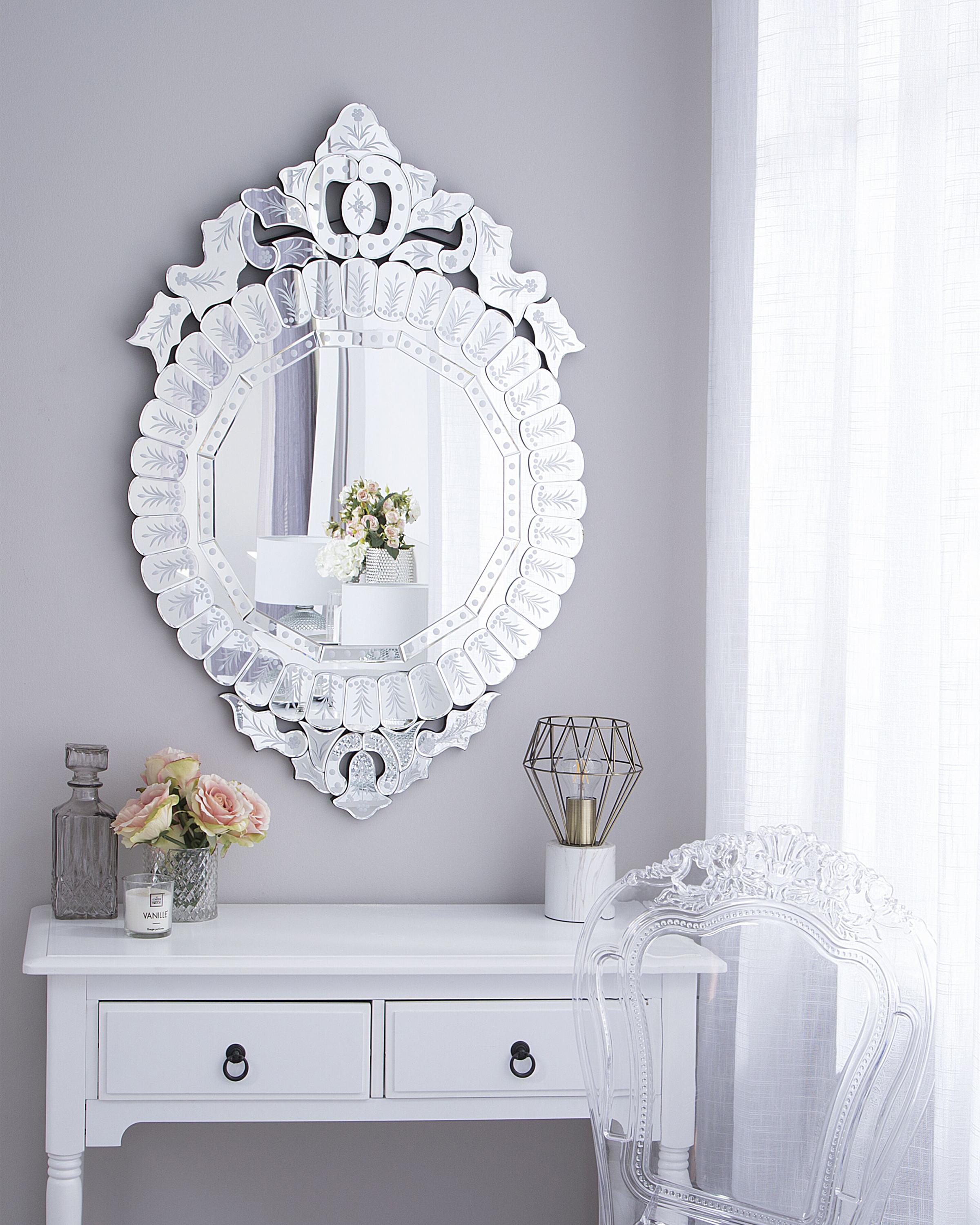Wandspiegel CRAON 67 cm 100 cm Zilver