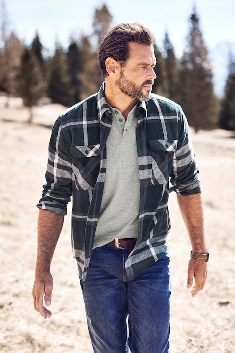 Karo-Flanellhemd, Langarm, Buttondown-Kragen, Modern Fit