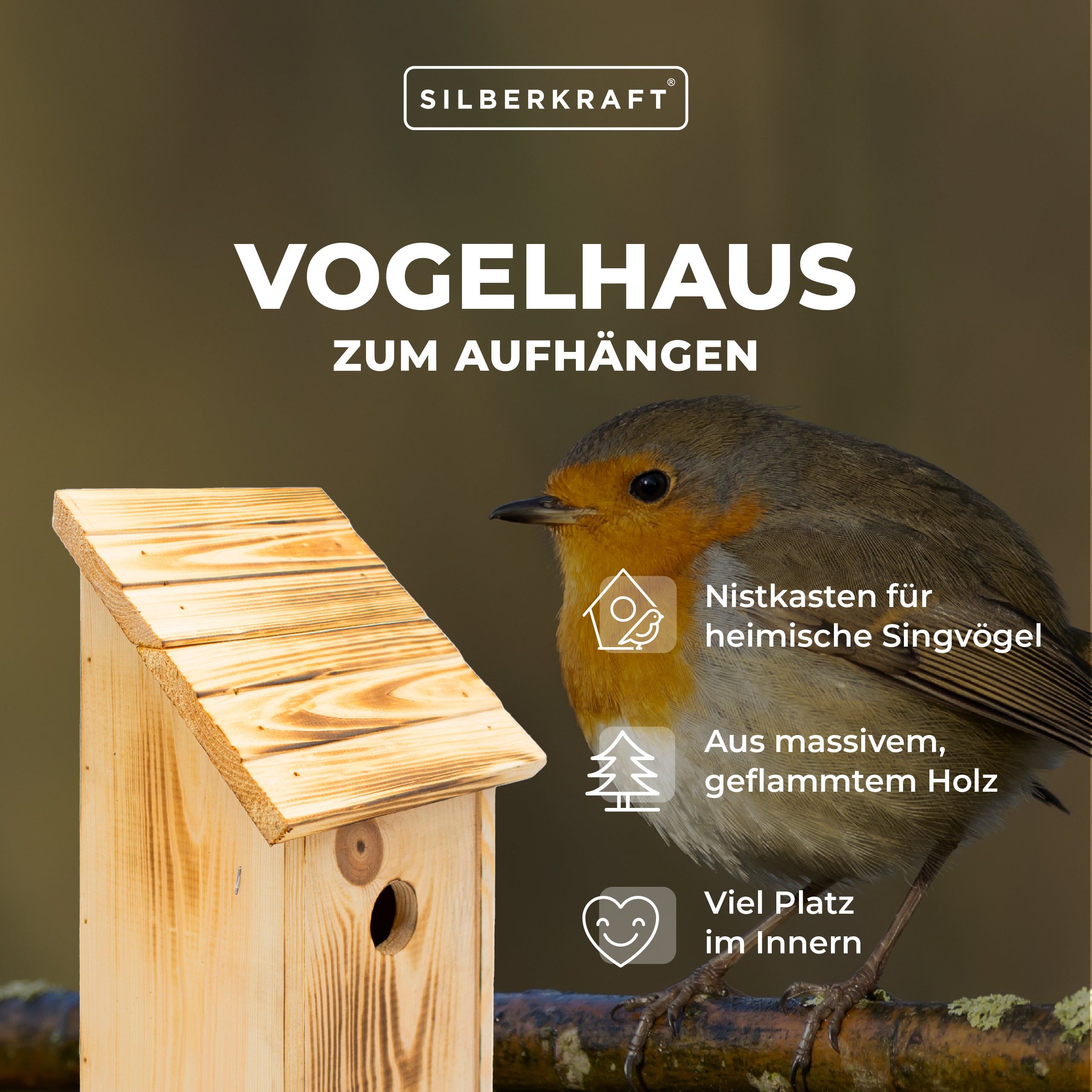 SILBERKRAFT Nistkasten
