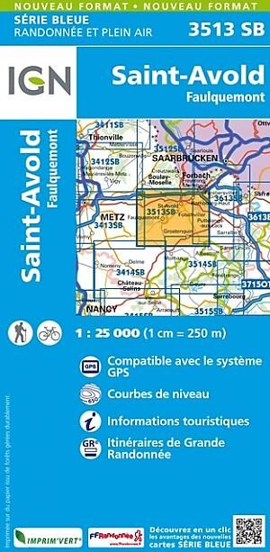 IGN - 3513 SB ST AVOLD FAULQUEMENT 1 25 000