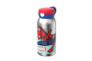 Campus RVS drinkfles met flipdop 600 ml - Spiderman